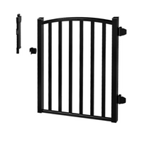 Peak AquatinePLUS Pool Fencing 3' x 4' Powder-Coated Aluminum Metal Yard Fence Gate Black