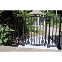 Peak AquatinePLUS Pool Fencing 3' x 4' Powder-Coated Aluminum Metal Yard Fence Gate Black