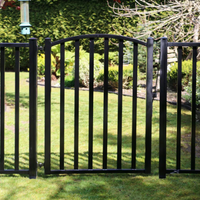 Peak AquatinePLUS Pool Fencing 3' x 4' Powder-Coated Aluminum Metal Yard Fence Gate Black