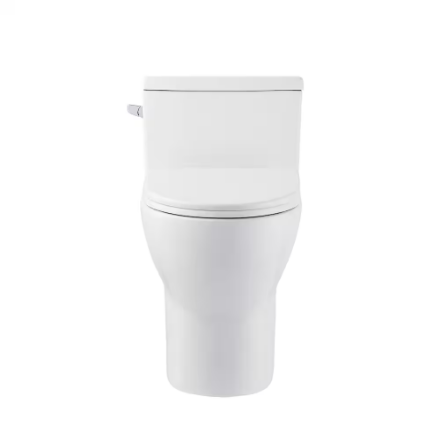 DeerValley 12 in. Rough In 1-Piece 1.28 GPF Single Flush 17 in. ADA Chair Height Elongated Toilet in White with Soft Close Seat