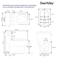 DeerValley 12 in. Rough In 1-Piece 1.28 GPF Single Flush 17 in. ADA Chair Height Elongated Toilet in White with Soft Close Seat