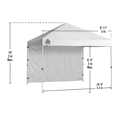 Quick Shade Commercial Steel 10 x 10-ft Straight Leg Instant Canopy - White