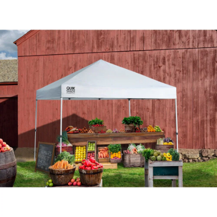 Quick Shade Commercial Steel 10 x 10-ft Straight Leg Instant Canopy - White