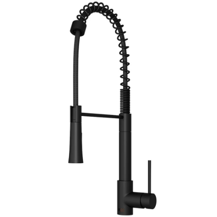 VIGO Laurelton Single-Handle Pull-Down Sprayer Kitchen Faucet in Matte Black