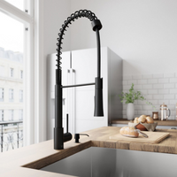 VIGO Laurelton Single-Handle Pull-Down Sprayer Kitchen Faucet in Matte Black