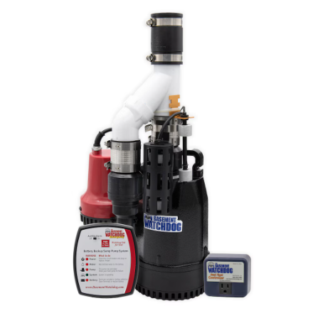 Basement Watchdog 1/3 HP Submersible Combination Sump Pump System with 24-hour a Day Monitoring Controller