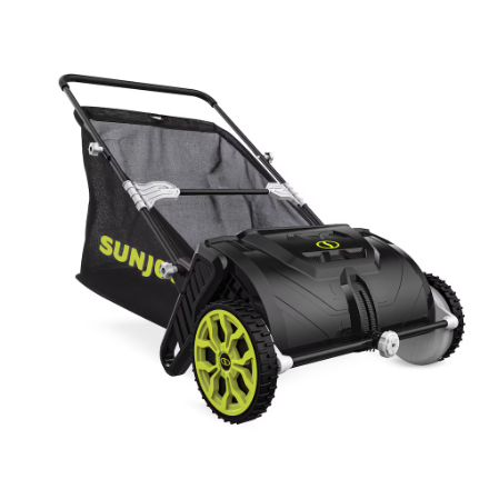 Sun Joe 21" Manual Leaf Sweeper with 22-Gallon Collection Bag