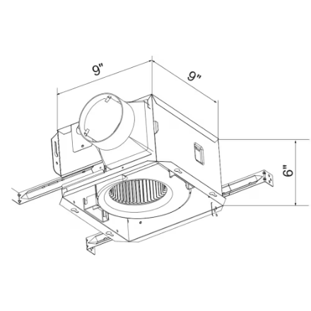 Cyclone Cyclone HushTone, 3- speed, 50/ 80/ 100 CFM, 1.0 sones Quiet Bathroom Fan, (for rooms <95 sq. ft.) with Humidity Sensor - ENERGY STAR®