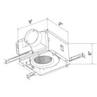 Cyclone Cyclone HushTone, 3- speed, 50/ 80/ 100 CFM, 1.0 sones Quiet Bathroom Fan, (for rooms <95 sq. ft.) with Humidity Sensor - ENERGY STAR®