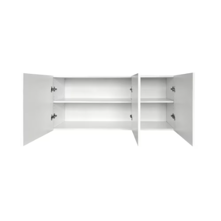 Eurostyle Capri - Laundry Wall Cabinet with 3 door in white, 54 inch x 16 inch x 22 5/8 inch