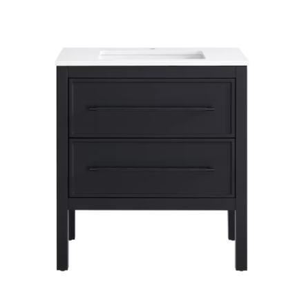 30"W x 19"D Vistara Freestanding Black Bathroom Vanity