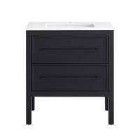 30"W x 19"D Vistara Freestanding Black Bathroom Vanity