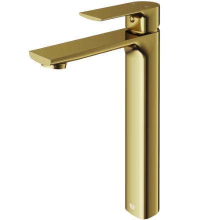 Norfolk Single Hole Single-Handle Vessel Bathroom Faucet in Matte Brushed Gold