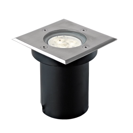 Stainless Steel Outdoor Integrated LED Wall Light in Black