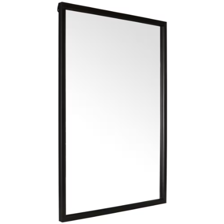 MIRRORIZE Rectangular Black Metal Framed Wall Mirror