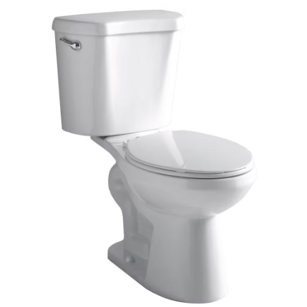 Glacier Bay All-in-One 2-Piece White Round Front Toilet