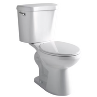 Glacier Bay All-in-One 2-Piece White Round Front Toilet