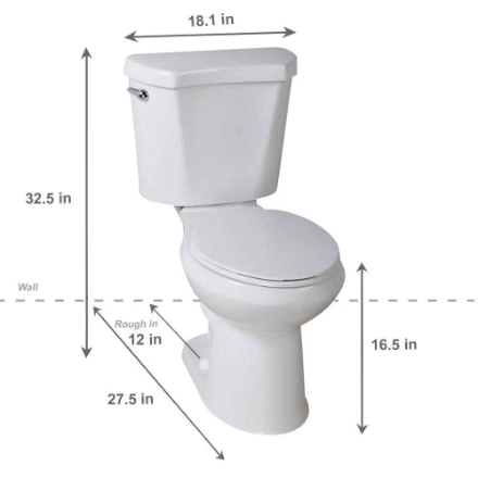 Glacier Bay All-in-One 2-Piece White Round Front Toilet