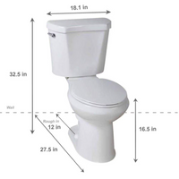 Glacier Bay All-in-One 2-Piece White Round Front Toilet