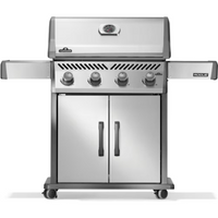 Napoleon Rogue 525 4-Burner Propane Gas BBQ Grill in Stainless Steel with Cast Iron Cooking Grids