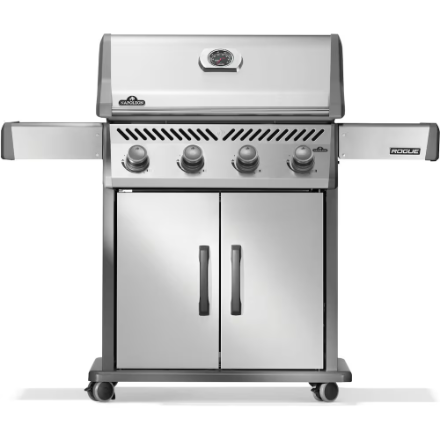 Napoleon Rogue 525 4-Burner Propane Gas BBQ Grill in Stainless Steel with Cast Iron Cooking Grids