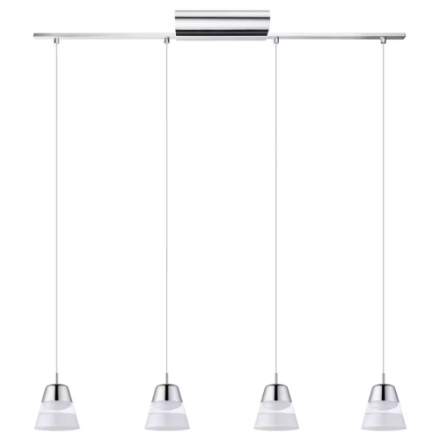 Eglo Pancento LED Light Chrome Finish W/ Satin & Clear Acrylic Shade