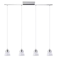 Eglo Pancento LED Light Chrome Finish W/ Satin & Clear Acrylic Shade