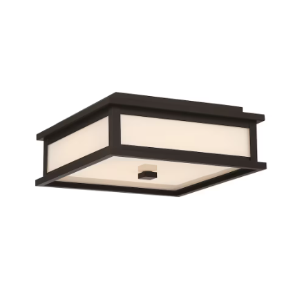 Gluckstein Elements LED Outdoor Flush Mount Metal & Glass