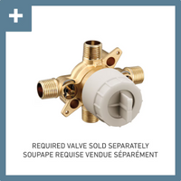 MOEN Align M-CORE 3-Series Tub Shower Faucet Trim with Rain Shower Head Brushed Gold (Valve Not Included)