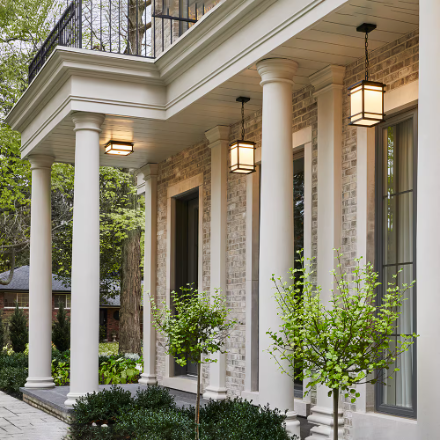 Gluckstein Elements LED Outdoor Flush Mount Metal & Glass