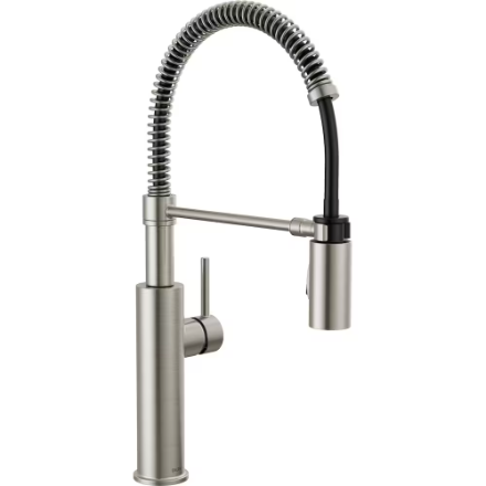 Delta Antoni Single-Handle Pull-Down Sprayer Kitchen Faucet with Spring Spout in Stainless