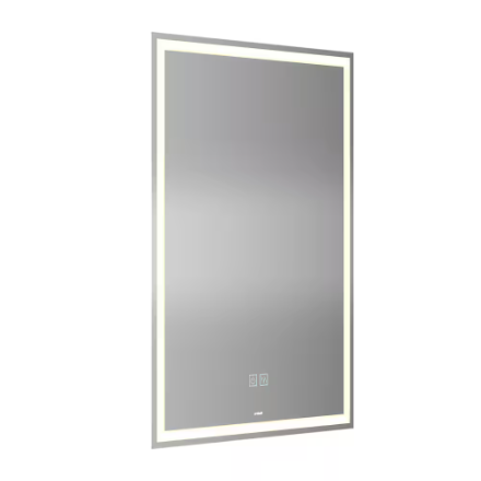 32x24in Rectangular Defog Dimmable Frameless Integrated LED Wall Mirror