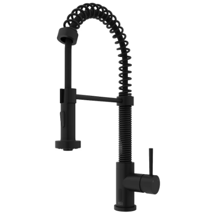 VIGO Edison Single-Handle Pull-Down Sprayer Kitchen Faucet and Touchless Sensor in Matte Black