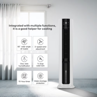 Vissani 3-in-1 Portable Evaporative Air Cooler, Tower Fan & Humidifier for 320 Sq. Ft. with Remote Control