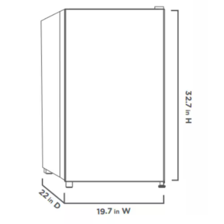 Vissani 4.3 cu. ft. Stainless Steel Mini Refrigerator