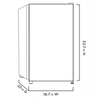 Vissani 4.3 cu. ft. Stainless Steel Mini Refrigerator
