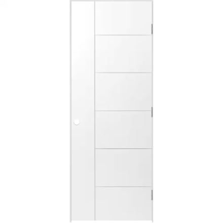 30-inch x 80-inch x 4 9/16-inch Flush Hollow Core Single Prehung Interior Door LH