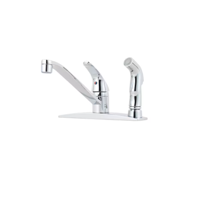 1-Handle Kitchen Faucet With Side Spray Polished Chrome