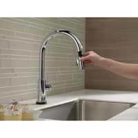 Delta Trinsic Single-Handle Pull-Down Sprayer Kitchen Faucet with Touch2O Technology in Chrome