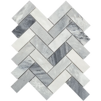 Polished Marble Herringbone Tile 10/Box