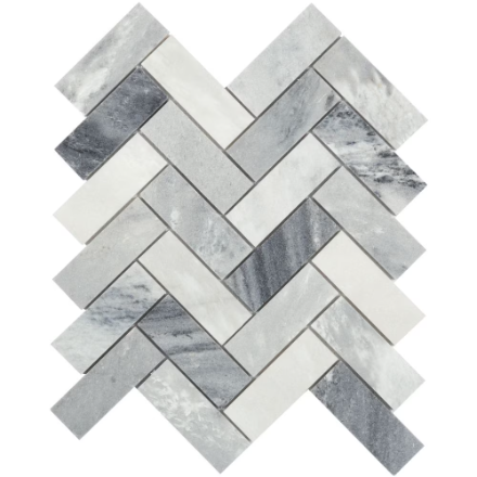 Polished Marble Herringbone Tile 10/Box