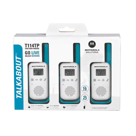 Motorola Talkabout 2-way Radios in White & Blue