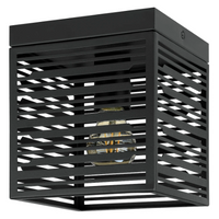 Eglo Piedritas 1-Light Black Flush Mount