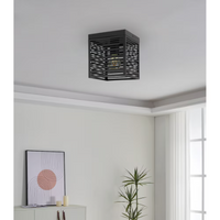 Eglo Piedritas 1-Light Black Flush Mount
