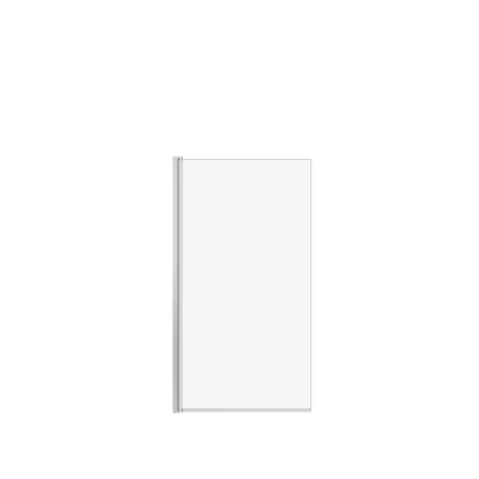 MAAX Axial 30W x 55.5H-inch Frameless Pivot Tub Shield in Chrome with Clear Glass