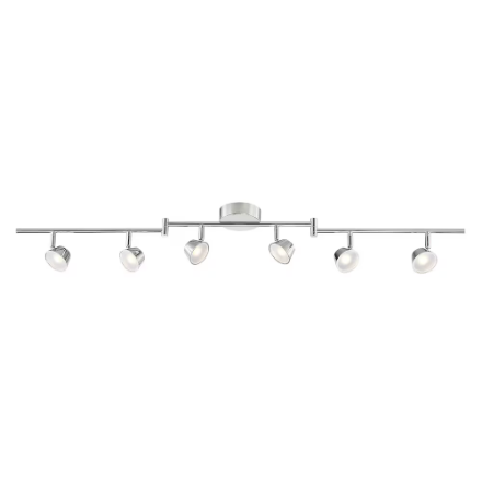 6-Light LED Directional Track Lighting Kit in Silver, 29522-HBCR