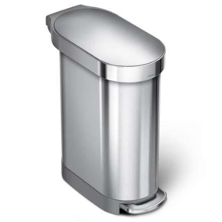 Simplehuman 45 Liter Slim Hands-Free Kitchen Step Trash Can