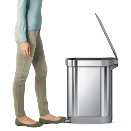 Simplehuman 45 Liter Slim Hands-Free Kitchen Step Trash Can