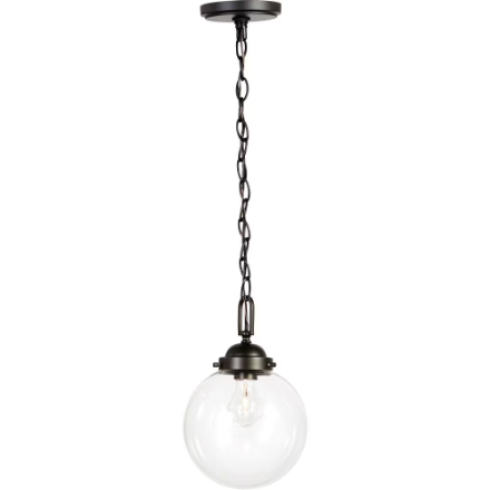 Hampton Bay 1-Light Mini Pendant Light Fixture in Satin Bronze