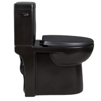 Black glacier bay single flush elongated concealed toilet
